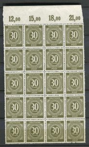 GERMANY; BERLIN RUSSIAN ZONE 1946-48 issue fine MINT MNH LARGE BLOCK