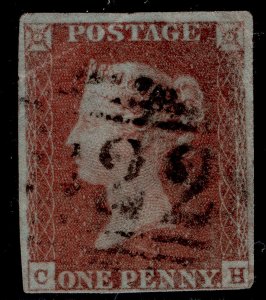 GB QV SG8, 1d red-brown PLATE 85, USED. Cat £35. CH