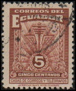 Ecuador RA49 - Used - 5c Communication Symbols (1940) (2)