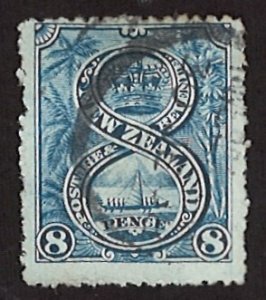 1898-1902 New Zealand 8 Pence Postage Revenue (LL-14)
