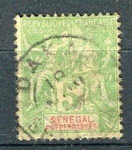 FRENCH COLONIES: SENEGAL 1890s early classic Tablet Type used 5c. fair Postmark