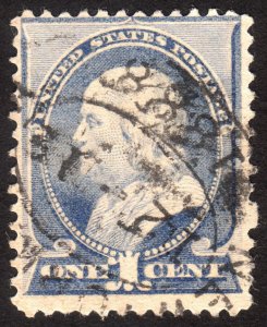 1887, US 1c, Franklin, Used, Sc 212