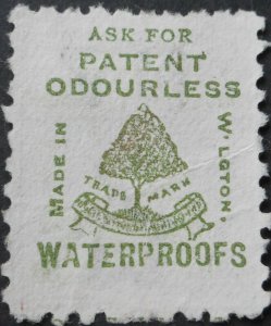 New Zealand 1893 1d with Patent Odourless in Green advert SG 218k used