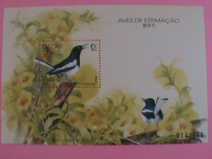 CHINA-MACAU STAMPS- 1995-SC#790- LOVELY COLORFUL SINGING BIRDS- MNH-S/S SHEET.