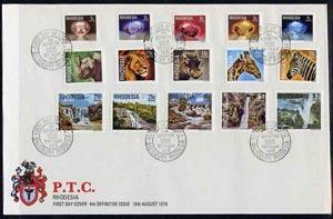 Rhodesia 1978 definitive set of 15 values complete on Off...