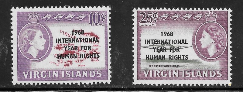 British Virgin Islands  (1968)  - Scott # 190 - 191, MNH