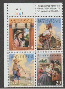 U.S. Scott #2785-2788a Classic Books Stamp - Mint NH Plate Block