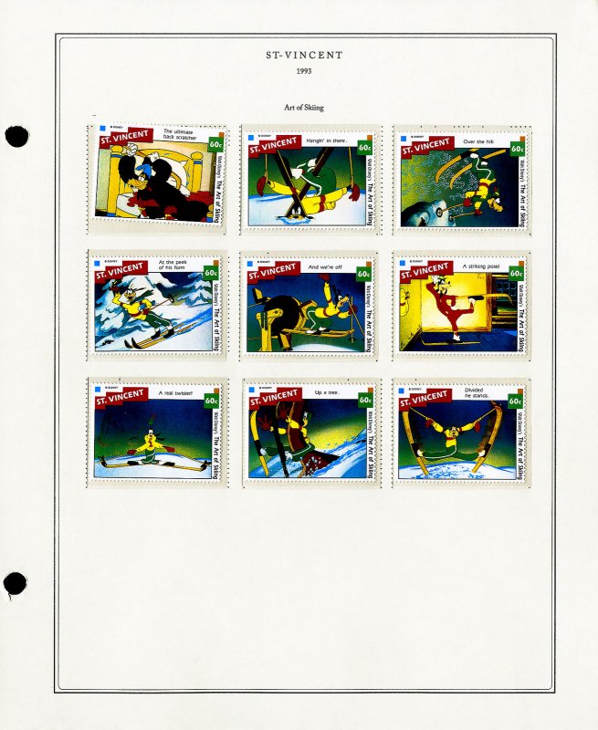 St. Vincent Disney Modern Mint Stamp Collection
