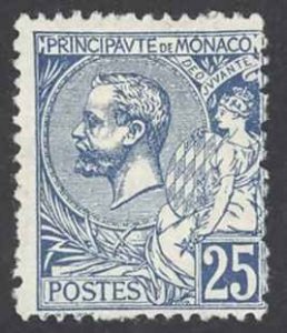 Monaco Sc# 21 MH 1901 25c deep blue Prince Albert I