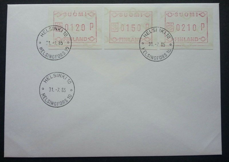 Finland 1985 ATM (Frama Label stamp FDC) *see scan