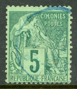 France 1881 Colonies General Issues 5¢ Scott #49 VFU K910