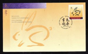 Canada-Sc#1767-stamp on FDC-Chinese New Year of the Rabbit-1999-