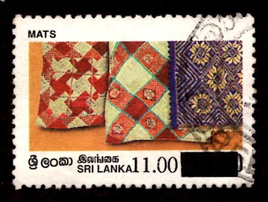 Sri Lanka SURCHARGED 1997 Mats Handicrafts 11r on 10.50r Scott.1190 Used (#1)