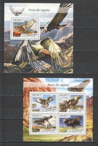 B0813 2016 Mozambique Birds Of Prey Fauna Kb+Bl Mnh