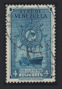 Venezuela Colombia Merchant Marine 4B KEY VALUE Black 1948 Canc SC#C270 SG#805