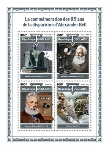 TOGO - 2017 - Alexander Graham Bell - Perf 4v Sheet - MNH