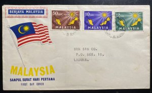 1963 Labuan Malaya First Day Cover FDC Independence Issue