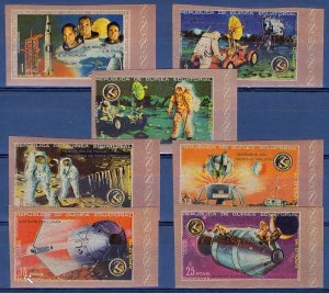 Equatorial Guinea 1972 SPACE ASTRONAUTS Set Imperforated Mint (NH)