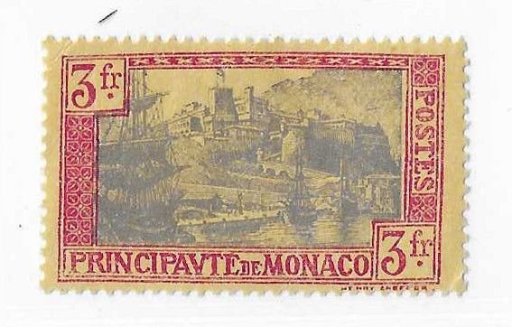 Monaco Sc #90 3Fr  OG VF