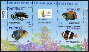 Philippines 2403e-2404s,MNH. ASEANPEX-1996,Indonesia-1996.Marine Aquarium Fish.