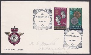 NEW ZEALAND 1967 Whakatane Stamp Exhibition cover - commem pmk.............a3138