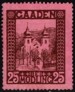 Vintage Austria Charity Poster Stamp 25 Groschen Gaaden Near Mödling Unused