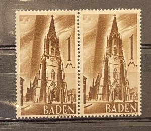 (3681) BADEN 1947 : Mi# 13 - MNH** VF IN PAIR