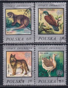 Poland 1977 Sc 2215-8 Wildlife Protection Fund Emblem  Stamp CTO