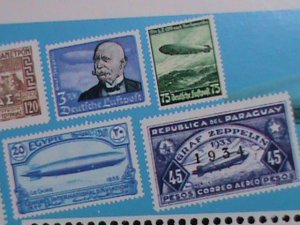 ​CENTRAL AFRICA-1977  ZEPPELIN- STMPS ON STAMPS -CTO S/S-VERY FINE