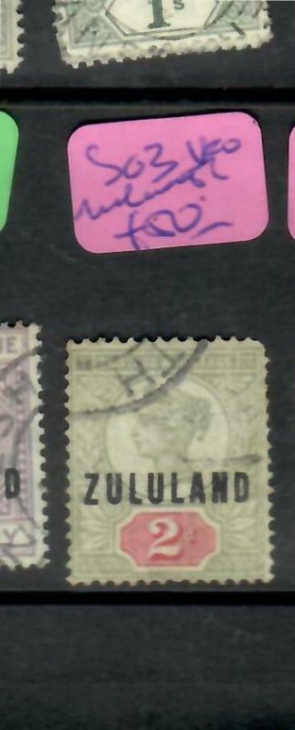 ZULULAND  (PP2305B)  QV  ON GB  2D  SG 3   MELMOUTH   VFU