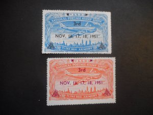 1951 ASDA Nation Stamp Show Stamps VFNH