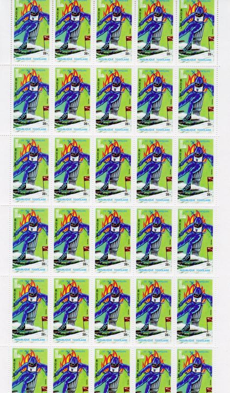 TOGO 1979 Sc#1035/37C392/94 MOSCOW 80 OLYMPICS 6 Mini-Sheetlets of 30 values