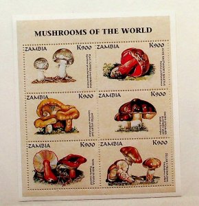 ZAMBIA Sc 750 NH MINISHEET OF 1998 - MUSHROOMS - (AO23)