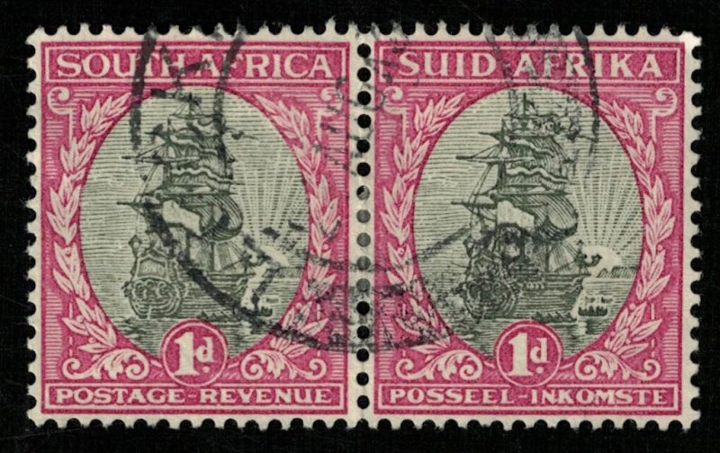 1926-1945, South Africa, SOUTH AFRICA or SUIDAFRIKA, 1d, Pair (RT-211)