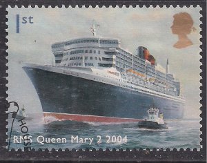 GB 2004 QE2 1st Ocean Liners RMS Queen Mary 2 SG 2448 ex FDC ( C420 )