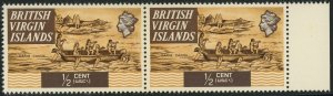 Virgin Islands #206 Carib Canoe ½c Postage British Commonwealth Pair 1970 MNH