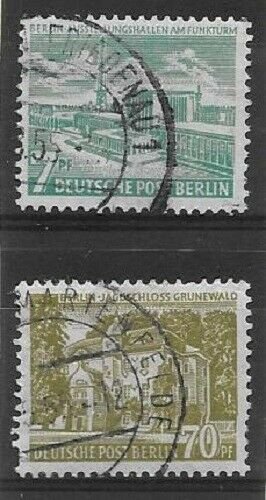 1954   GERMANY / WEST BERLIN  -  SG.  B118 / B119 - BERLIN VIEWS - LOT B -  USED