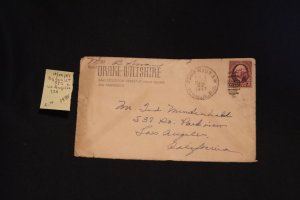 Scott 720 on cover Ogden UT RPO to Los Angeles CA (#1585)