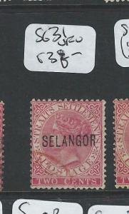 MALAYA SELANGOR (P0310B) QV 2C  SG 31  VFU