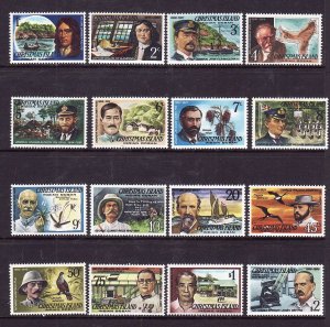 Christmas Is.-Sc#69-84-unused NH set-Famous Visitors-1977-8-