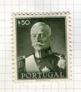 PORTUGAL; 1945 early Carmona issue fine Mint hinged 50c. value