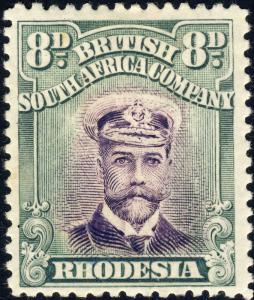 RHODESIA - 1913 - SG 230 8d violet & green, die II, p.14 - Mint* (M/H)  