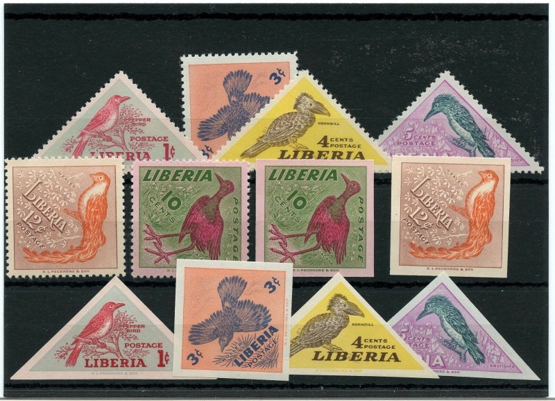 Nice Liberia #341-6 ** perfed and imperf stamps  MINT NH