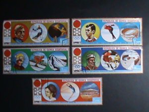 ​EQUATORIAL GUINEA STAMP:1972 WINTER OLYMPIC GAMES SAPPORO'72- CTO-STAMPS SET