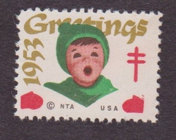 Christmas Seal from 1953 NG Single