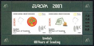 Montenegro Sc# 159 MNH Souvenir Sheet 2007 Europa