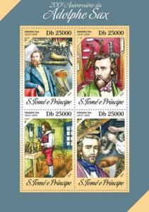 SAO TOME E PRINCIPE 2014 SHEET ADOLPHE SAX st14205a