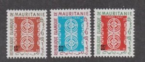 Mauritania # J23-25, Postage Due, Qvalato Motif,  Mint Hinged 1/3 Cat