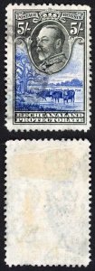 Bechuanaland SG109 KGV 5/- Black and Ultramarine Used