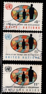 United Nations UN Scott 151-153 Used stamp set